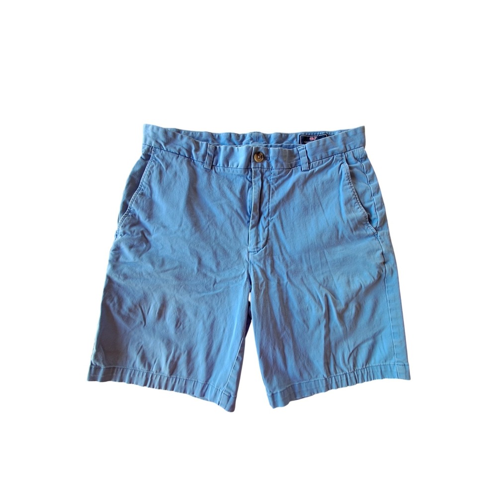 Vineyard Vines Mens Breaker Shorts Light Blue Chino 33 (Orig. 35) Cotton Stretch